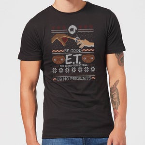 E.T. the Extra-Terrestrial Be Good Or No Presents Kerst T-shirt - Zwart