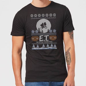 Camiseta Navideña E.T. el extraterrestre - Hombre - Negro