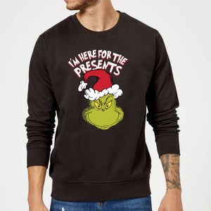 The Grinch Im Here for The Presents Christmas Sweatshirt - Black