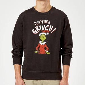 Felpa The Grinch Dont Be A Grinch Christmas - Nero