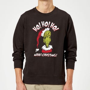 The Grinch Ho Ho Ho Weihnachtspullover – Schwarz