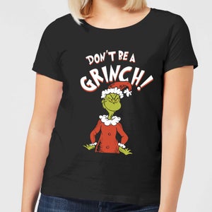 T-Shirt The Grinch Dont Be A Grinch Christmas - Nero - Donna