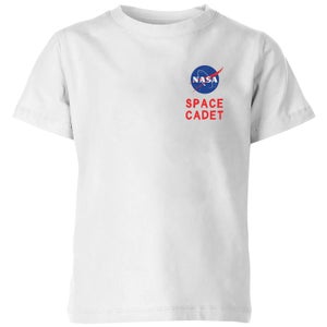 NASA Space Cadets Pocket Logo Kids' T-Shirt - White