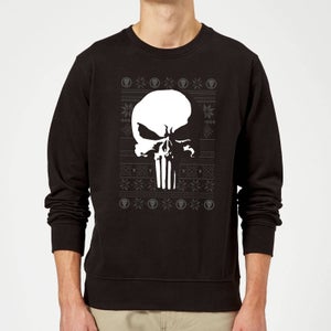Marvel Punisher Christmas Sweater - Black
