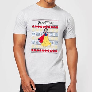 Disney Classic Snow White Men's Christmas T-Shirt - Grey