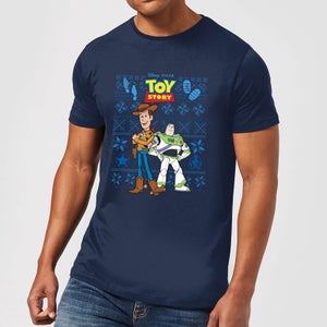 Disney Toy Story Men's Christmas T-Shirt - Navy