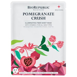 BioRepublic SkinCare Pomegranate Crush Illuminating Sheet Mask