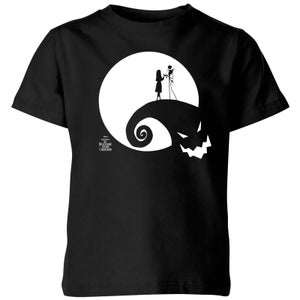 The Nightmare Before Christmas Jack and Sally Moon Kids' T-Shirt - Black