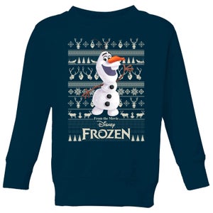Disney Frozen Olaf Kinder Weihnachtspullover – Navy