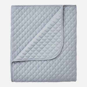 in homeware Diamond Quilted Throw Blanket - Silver