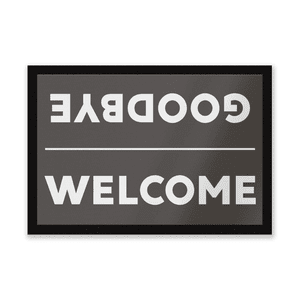Welcome and Goodbye Entrance Mat