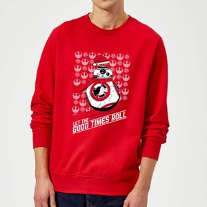 Star Wars Let The Good Times Roll Weihnachtspullover – Rot