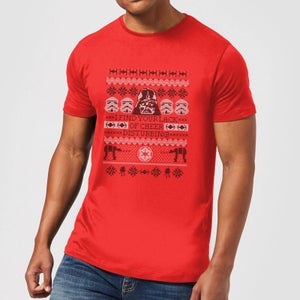T-Shirt de Noël Homme Star Wars I Find Your Lack Of Cheer Disturbing - Rouge