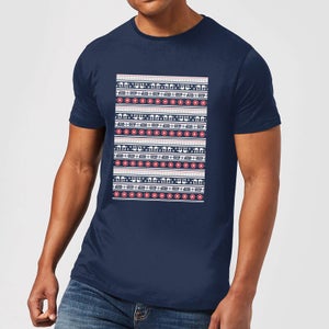 T-Shirt Star Wars AT-AT Pattern Christmas - Navy - Uomo