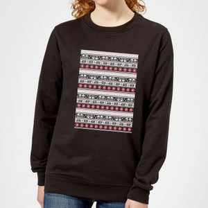 Star Wars AT-AT Pattern Women's Christmas Sweatshirt - Black