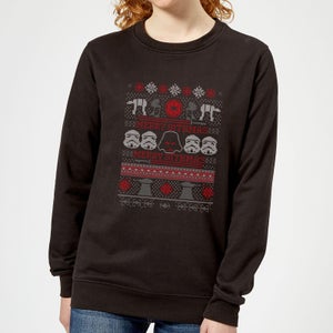 Star Wars Merry Sithmas Knit Women's Christmas Sweater - Black