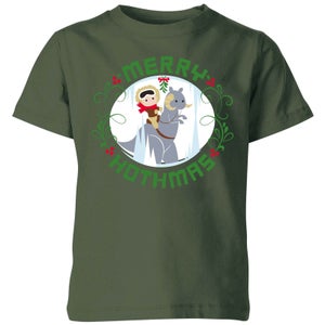 Star Wars Merry Hothmas Kinder T-Shirt - Dunkelgrün