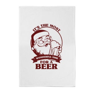 It's The Most Wonderful Time for A Beer Cotton Tea Towel