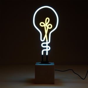 Exclusive Lightbulb Neon Light - Concrete Base