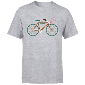 Rudolph Bike Men's Christmas T-Shirt - Grey