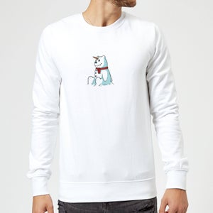 Unicorn Snowman Christmas Sweatshirt - White