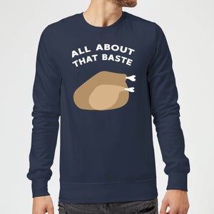 All About That Baste Christmas Sweatshirt - Navy