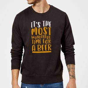It's The Most Wonderful Time for A Beer Christmas Sweater - Black