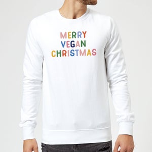 Merry Vegan Christmas Christmas Sweatshirt - White