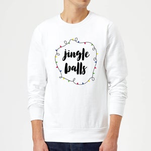 Jingle Balls Christmas Sweatshirt - White