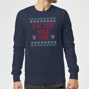 I'm The Nice One Christmas Sweatshirt - Navy