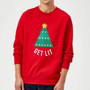 Get Lit Christmas Sweatshirt - Red