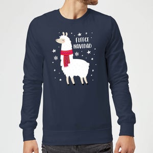 Fleece Navidad Christmas Sweatshirt - Navy