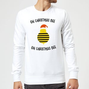 Oh Christmas Bee Oh Christmas Bee Christmas Sweatshirt - White