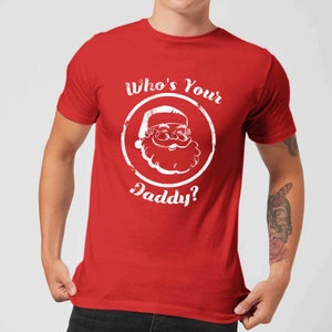 Who's Your Daddy? Men's Christmas T-Shirt - Red