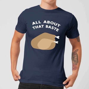 All About That Baste Men's Christmas T-Shirt - Navy
