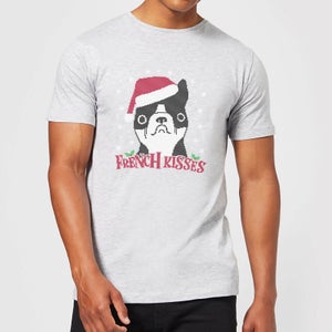French Kisses Men's Christmas T-Shirt - Grey