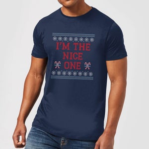 I'm The Nice One Men's Christmas T-Shirt - Navy