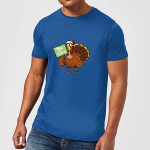 Tofu Not Turkey Men's Christmas T-Shirt - Royal Blue