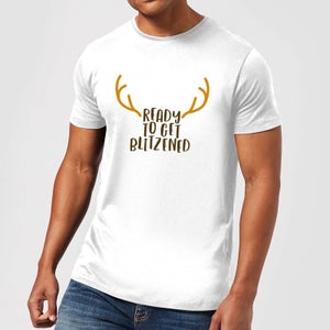 Ready To Get Blitzened Men's Christmas T-Shirt - White