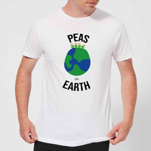 Peas On Earth Men's Christmas T-Shirt - White