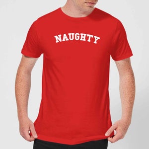 Naughty Men's Christmas T-Shirt - Red
