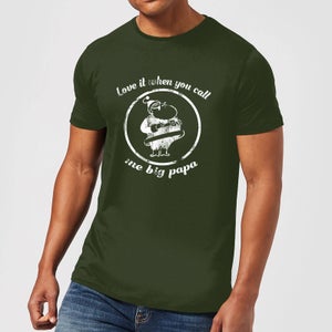 Love It When You Call Me Big Papa Men's Christmas T-Shirt - Forest Green