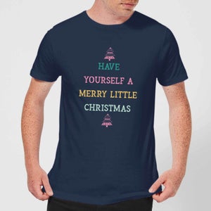Have Yourself A Merry Little Christmas Men's Christmas T-Shirt - Navy