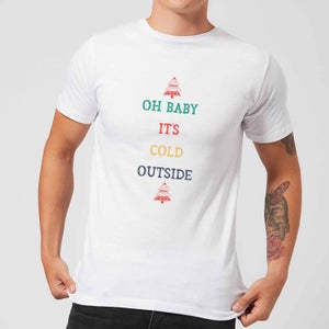 Oh Baby It's Cold Outside Men's Christmas T-Shirt - White