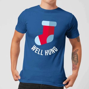 Well Hung Men's Christmas T-Shirt - Royal Blue