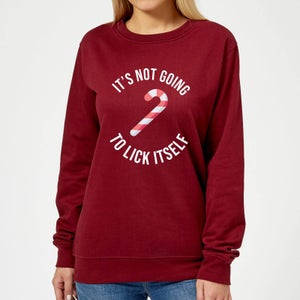 It's Not Going To Lick Itself Women's Christmas Sweatshirt - Burgundy