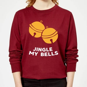 Jingle My Bells Women's Christmas Sweatshirt - Burgundy