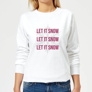 Let It Snow Women's Christmas Sweatshirt - White