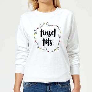 Tinsel T**s Women's Christmas Sweatshirt - White