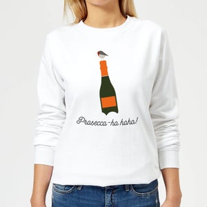 Prosecco-ho-ho Women's Christmas Sweatshirt - White